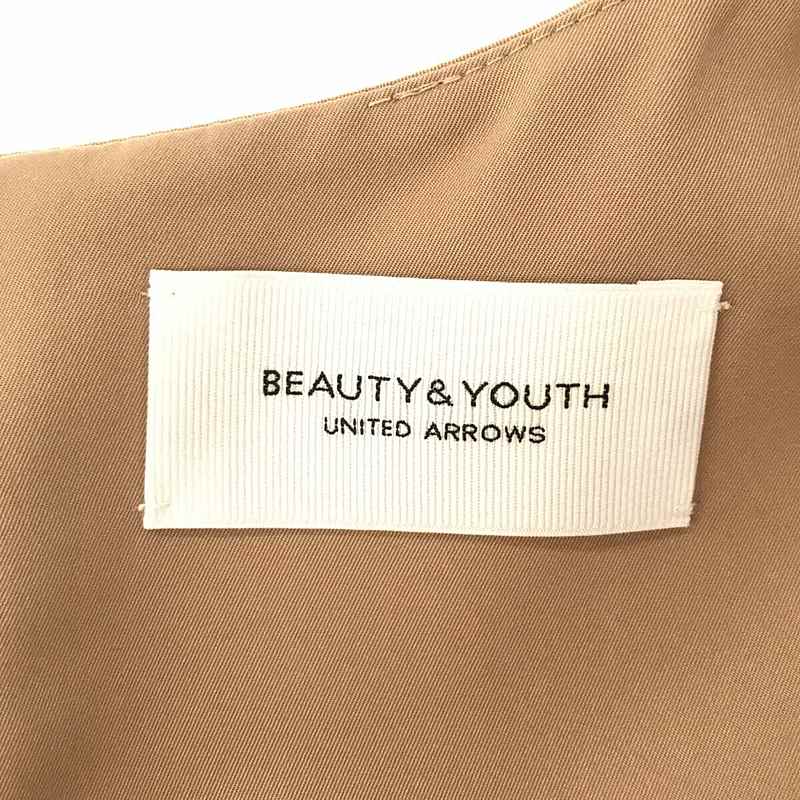 BEAUTY&YOUTH / ビューティーアンドユース BY DRESS ツイル Vネック Aラインワンピース