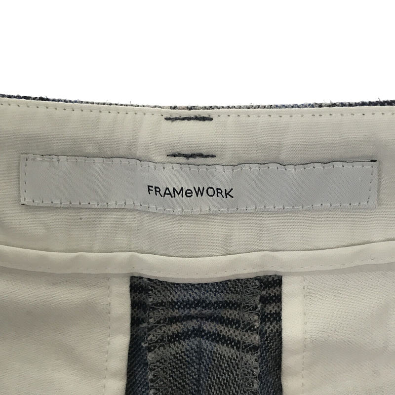 Framework / フレームワーク チェック T/R 両面 起毛 パンツ