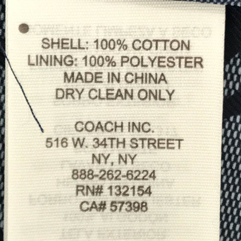 COACH / コーチ コットン ミドル トレンチコート