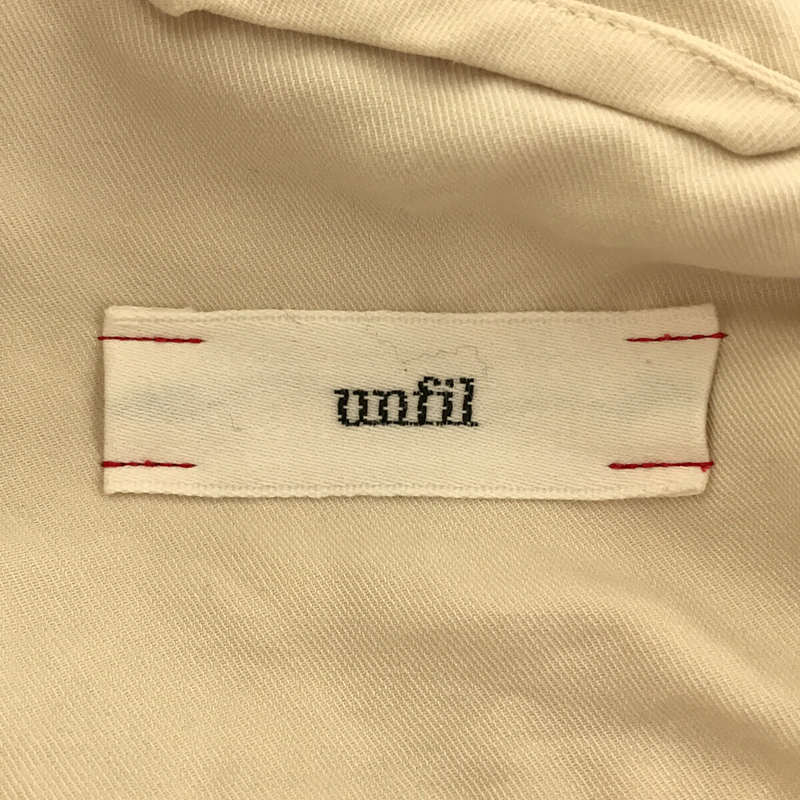 unfil / アンフィル SILK & COTTON TWILL OPEN COLLAR SHIRT DRESS シルク コットン ツイル オープンカラー シャツ ドレス