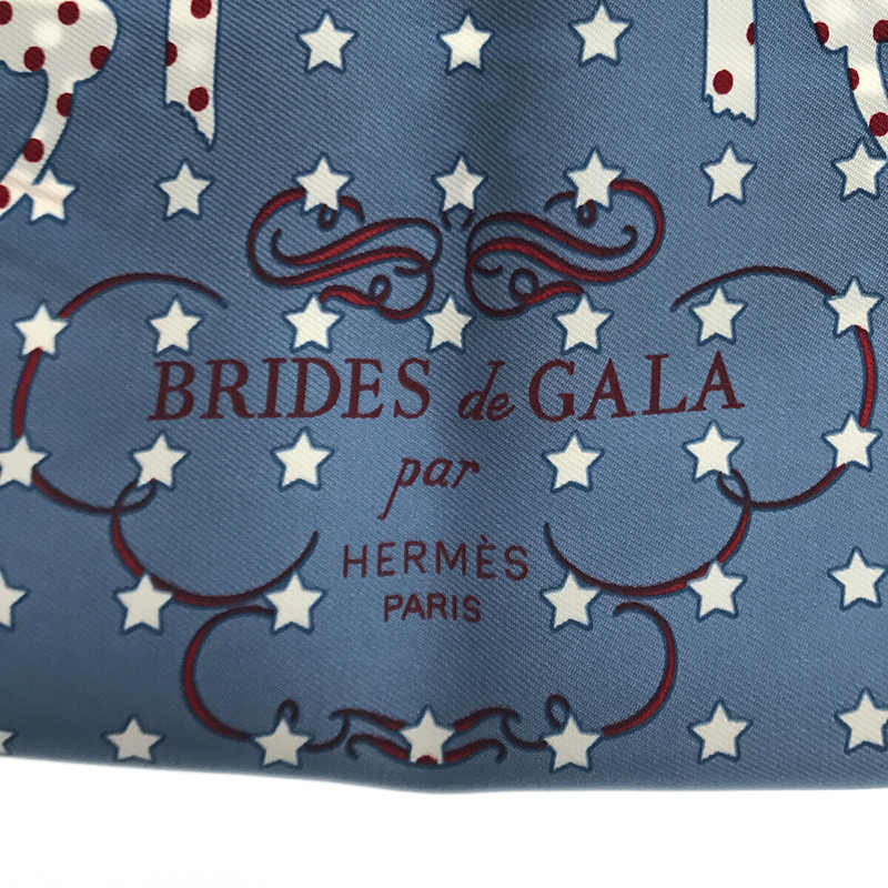 HERMES / エルメス フランス製 カレ55 BRIDES de GALA silk 100％ シルク 式典用の馬勒 ストール 箱有