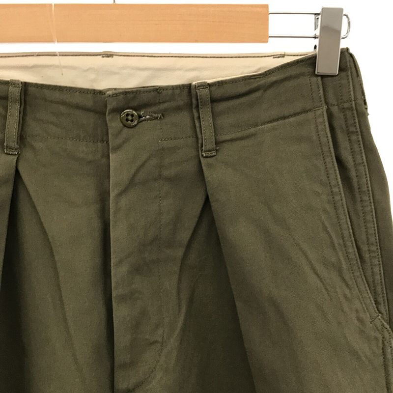 41KHAKI WIDE ORGANIC COTTON DRY TWILL コットン チノ パンツ