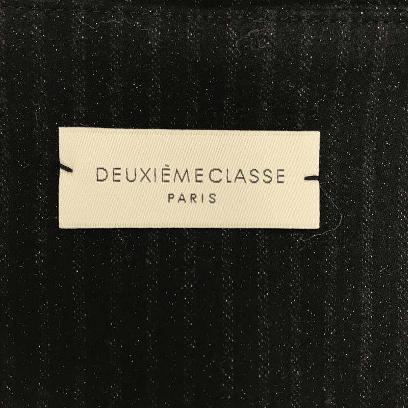 Deuxieme Classe / ドゥーズィエムクラス シルク混 ウール ストライプ オールインワン サロペット