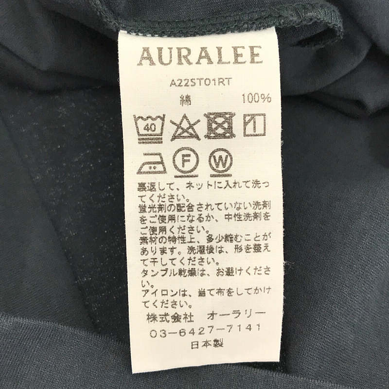 AURALEE / オーラリー 2022SS ORGANIC COTTON HIGH GAUGE JERSEY TEE オーガニック コットン クルーネック Tシャツ