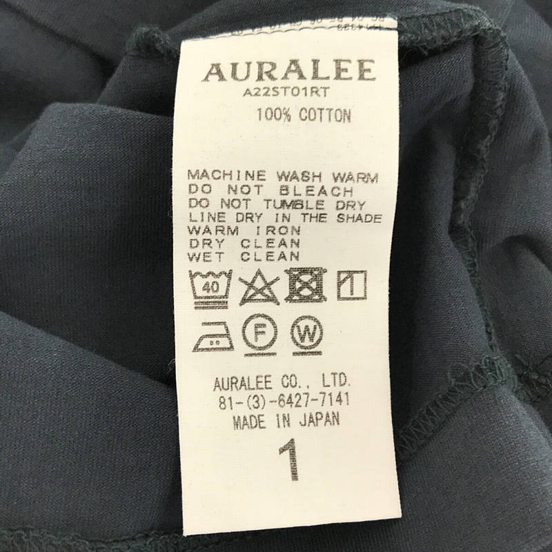 AURALEE / オーラリー 2022SS ORGANIC COTTON HIGH GAUGE JERSEY TEE オーガニック コットン クルーネック Tシャツ