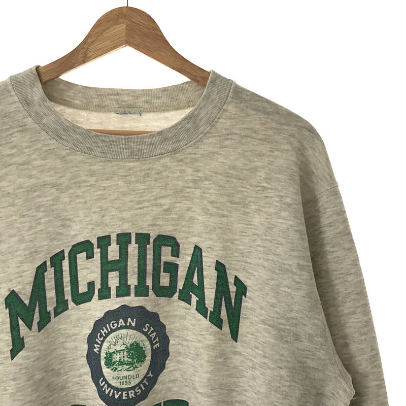 VINTAGE / ヴィンテージ古着 MICHIGAN STATE UNIVERSITY ミシガン大学 3段 プリント クルーネック スウェット