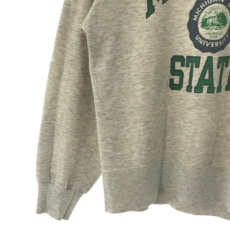 VINTAGE / ヴィンテージ古着 MICHIGAN STATE UNIVERSITY ミシガン大学 3段 プリント クルーネック スウェット