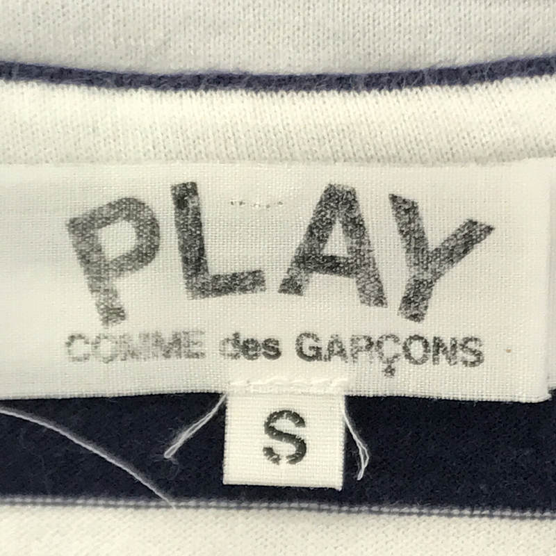 PLAY COMME des GARCONS / プレイコムデギャルソン ボーダー ハートロゴワッペン Tシャツ カットソー