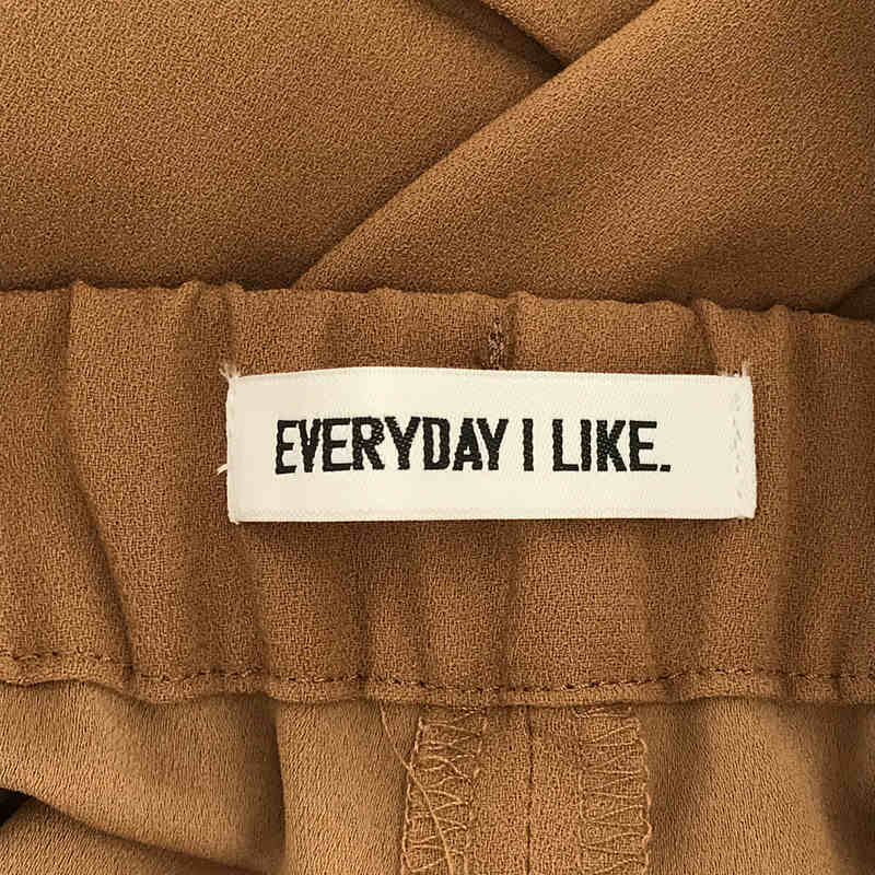 EVERYDAY I LIKE. / エヴリディアイライク セットアップ Back satin ノースリーブ プルオーバー イージーフレアパンツ