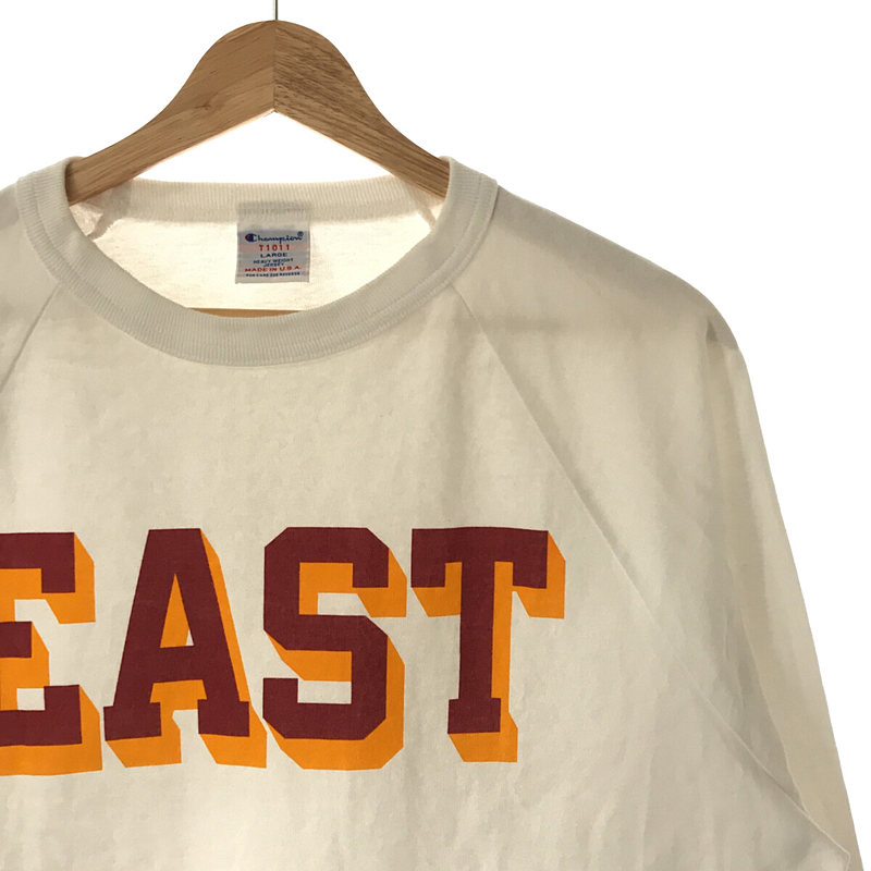 CHAMPION / チャンピオン USA製 T1011 EAST プリント ラグランスリーブ 7部袖 Tシャツ