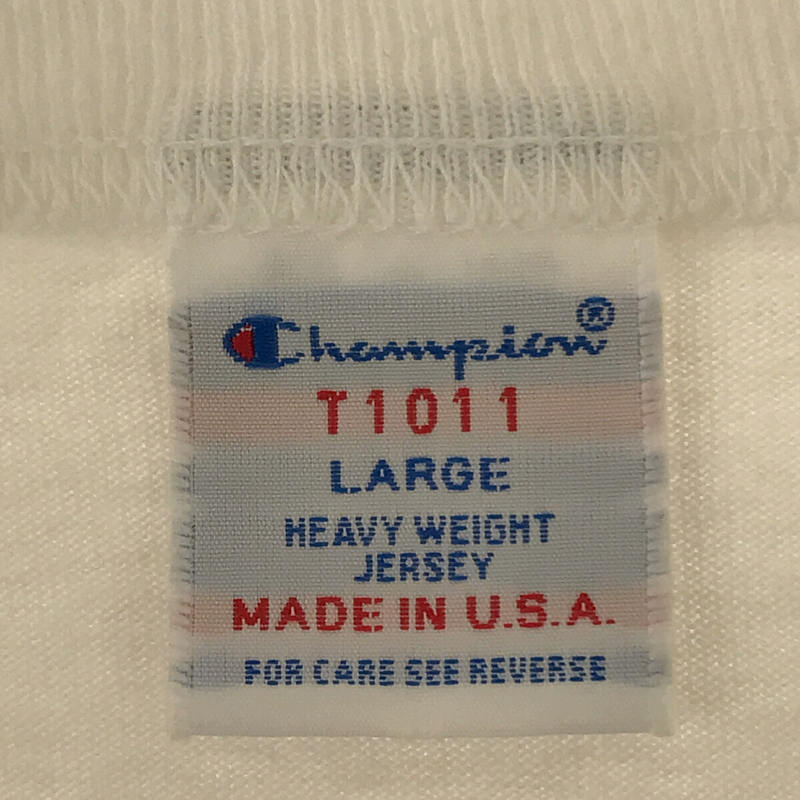 CHAMPION / チャンピオン USA製 T1011 EAST プリント ラグランスリーブ 7部袖 Tシャツ