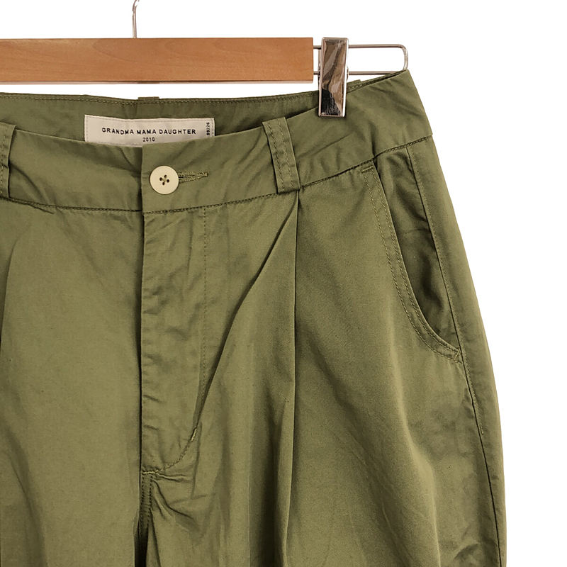 grandma MAMA daughter / グランマママドーター コットン リネン タック ワイドパンツ