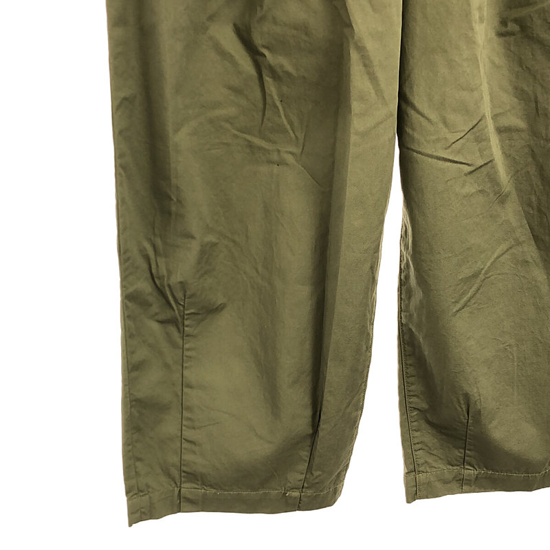 grandma MAMA daughter / グランマママドーター コットン リネン タック ワイドパンツ