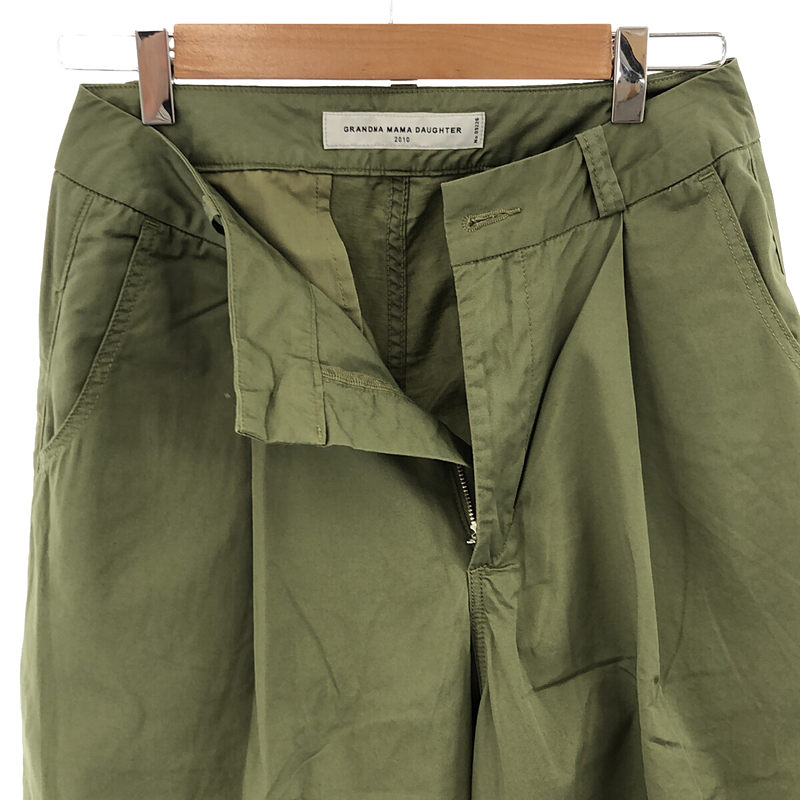 grandma MAMA daughter / グランマママドーター コットン リネン タック ワイドパンツ