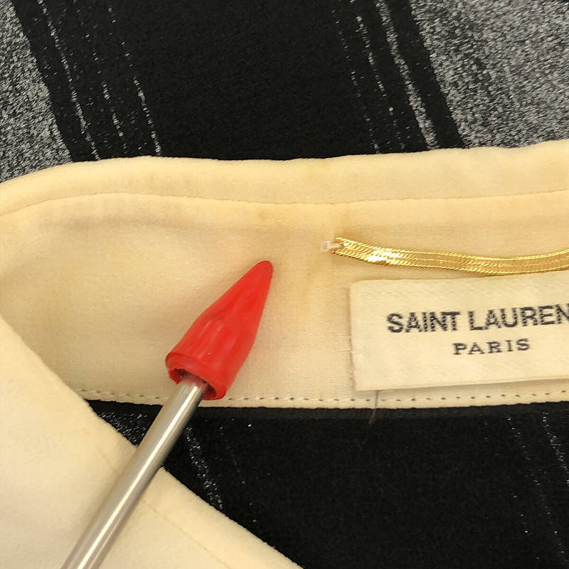 SAINT LAURENT PARIS / サンローランパリ シフォン タックスリーブブラウス