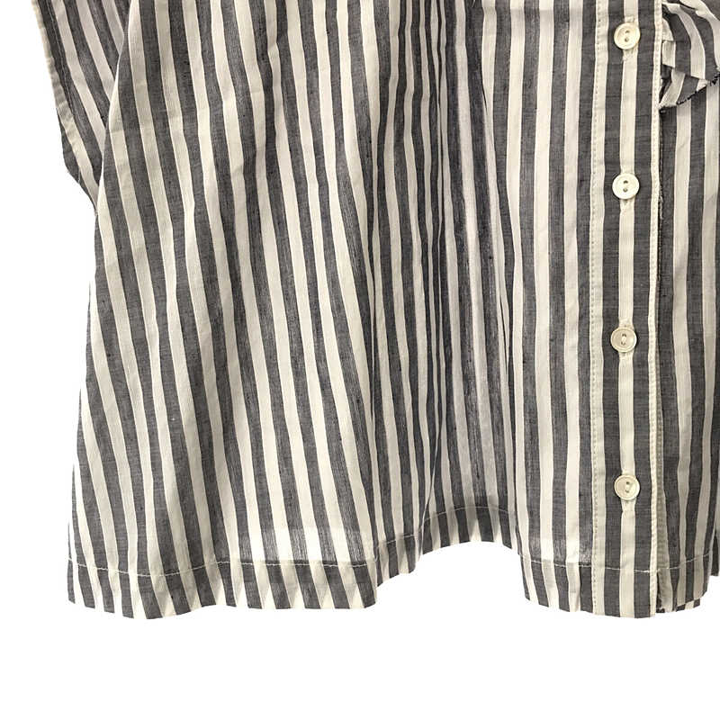 nest robe / ネストローブ ストライプ フリルブラウス