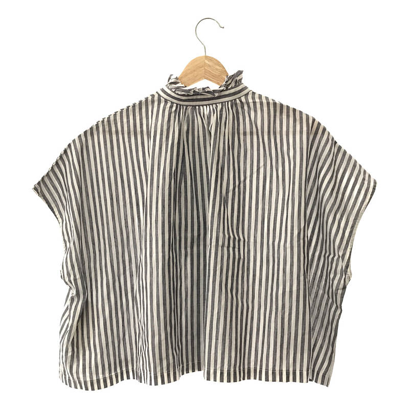 nest robe / ネストローブ ストライプ フリルブラウス