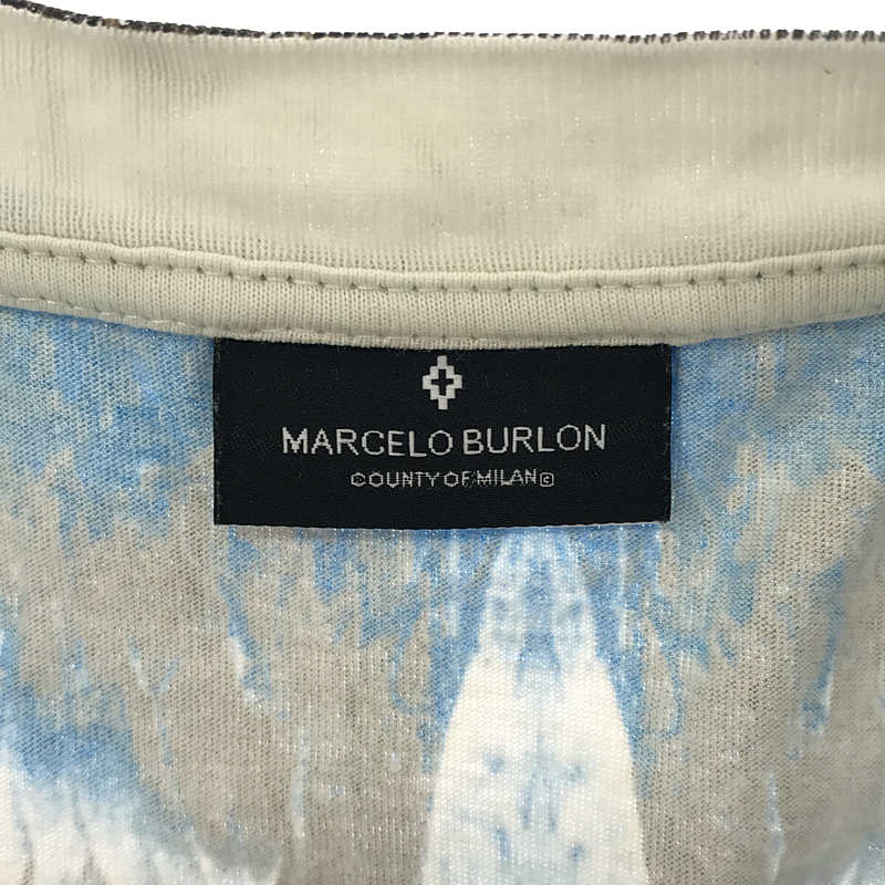 Marcelo Burlon / マルセロバーロン フェザー プリント Tシャツ