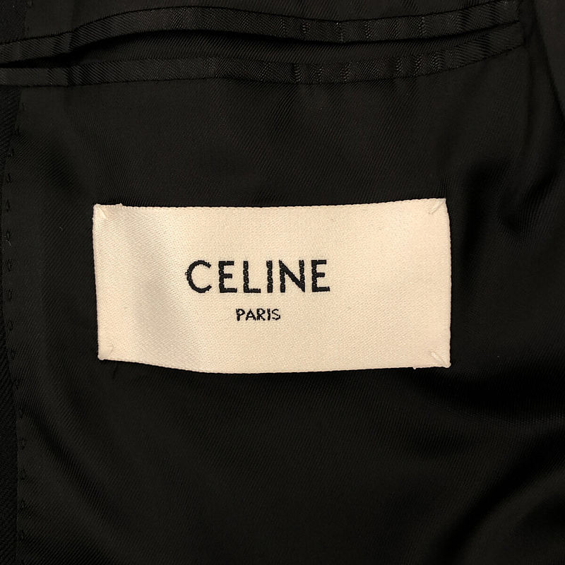 CELINE / セリーヌ by Hedi Slimane 総裏地 ウールギャバジン 2B ノッチドカラー ボクシージャケット