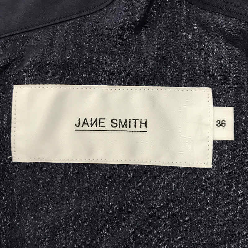 JANE SMITH / ジェーンスミス キルティング バックリボン バンドカラー シャツワンピース