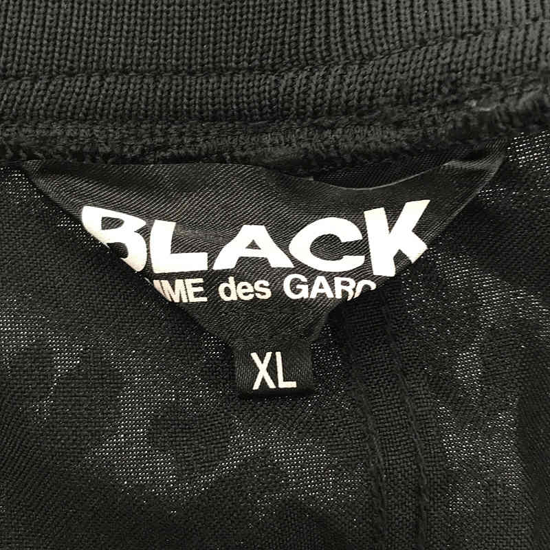 BLACK COMME des GARCONS / ブラックコムデギャルソン ポリエステル レオパード スタジアムブルゾン ロングコート