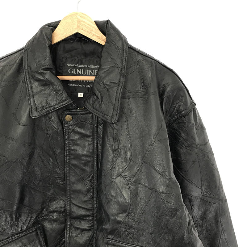 VINTAGE / ヴィンテージ古着 Napoline Leather OutFitters パッチワーク風 レザージャケット