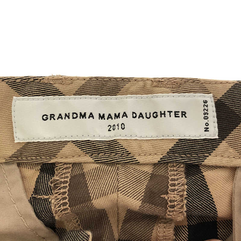 grandma MAMA daughter / グランマママドーター チェック テーパードパンツ