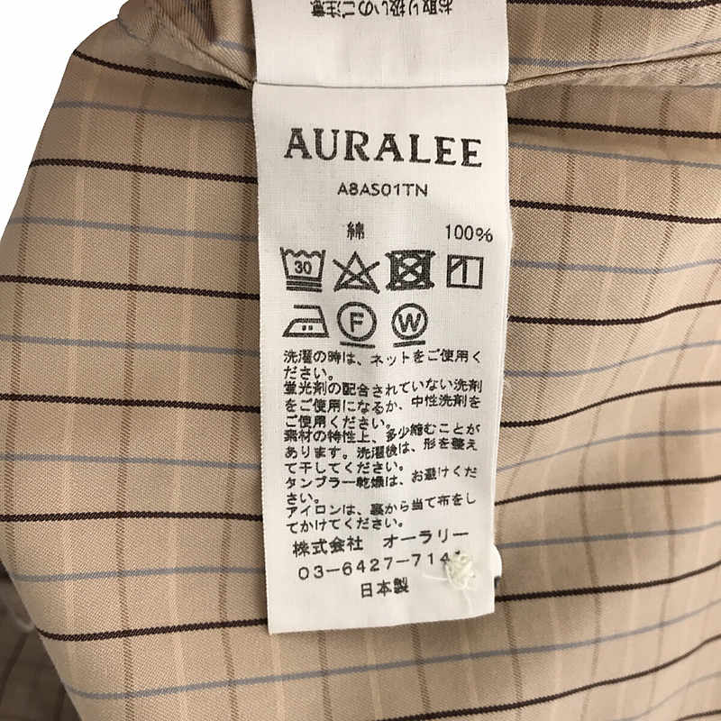 AURALEE / オーラリー WASHED FINX TWILL SHIRTS ウォッシュド フィンクスツイル シャツ