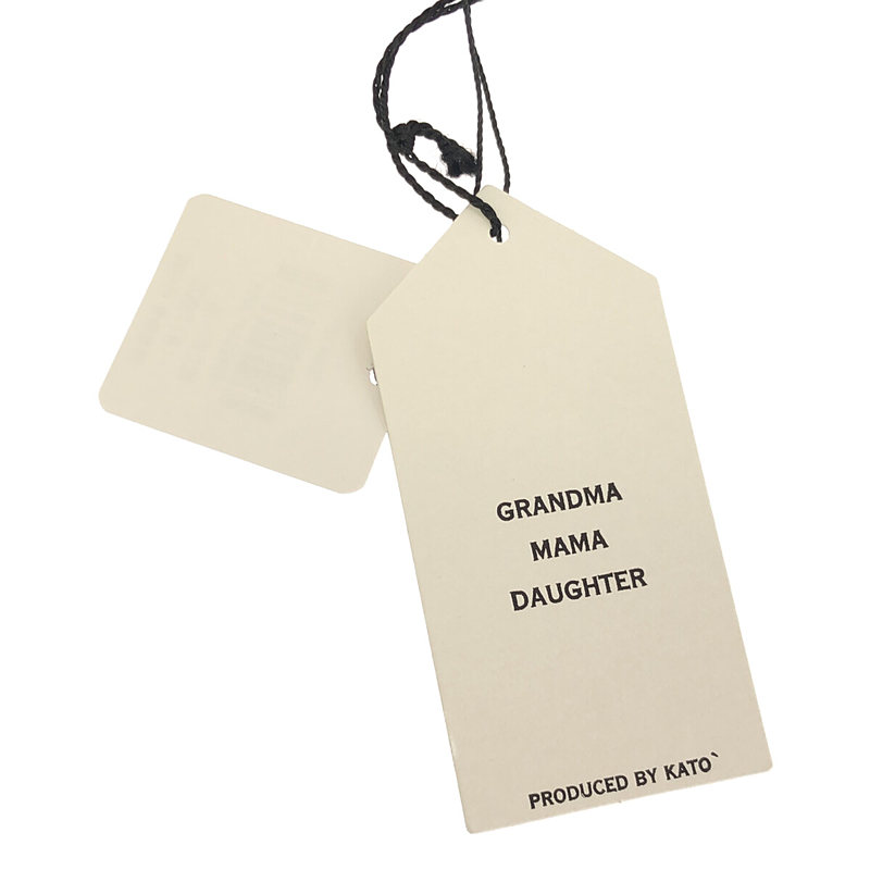 grandma MAMA daughter / グランマママドーター リネン コットン レース 刺繍 プルオーバー 半袖シャツ