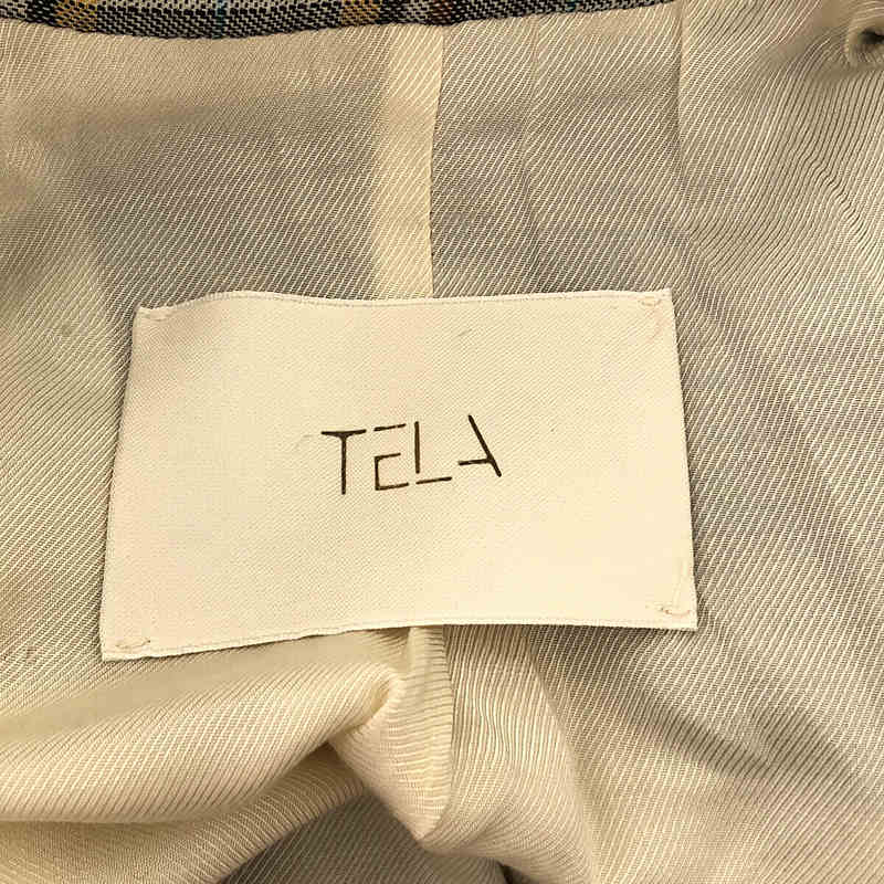 TELA / テラ ウール  チェック テーラードジャケット
