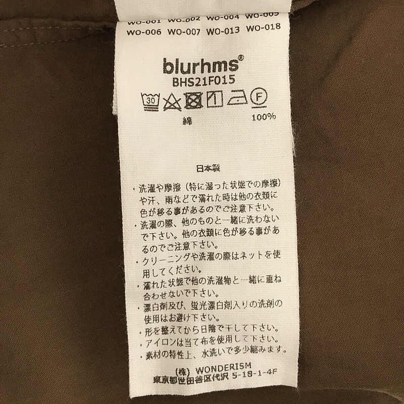 blurhms / ブラームス High Count Chambray Washed Shirt / ハイカウントシャンブレーウォッシュドシャツ