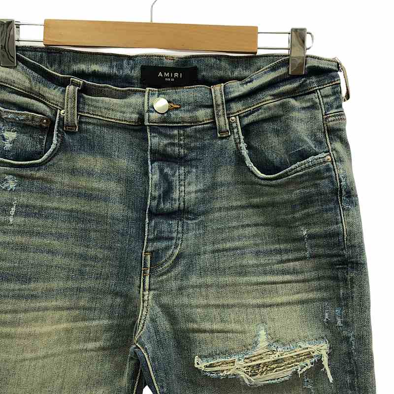 AMIRI / アミリ BANDANA JACQUARD MX1 JEAN ダメージ加工 バンダナ ジャガード デニムパンツ