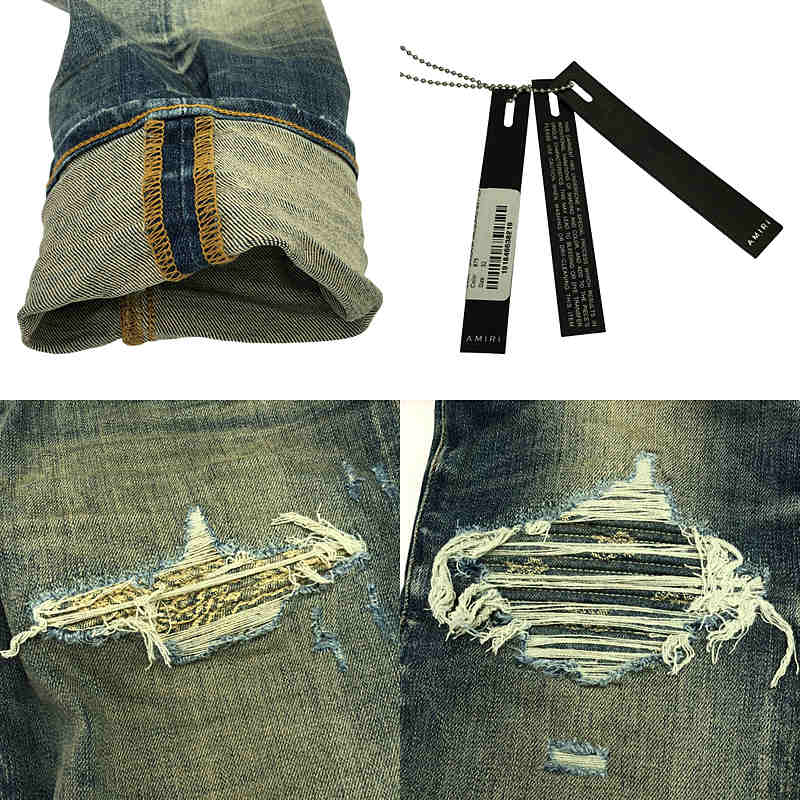 AMIRI / アミリ BANDANA JACQUARD MX1 JEAN ダメージ加工 バンダナ ジャガード デニムパンツ