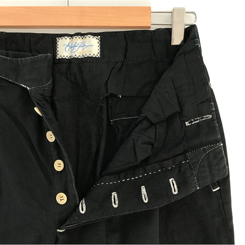 The crooked Tailor / ザクルーキッドテーラー コットン 2タック スラックスパンツ