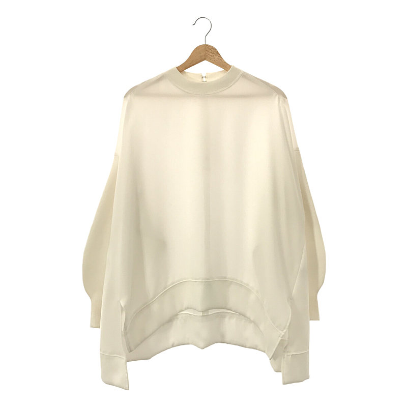 CURVE-HEM KNIT SLEEVE PULLOVER トップス