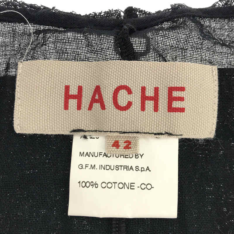 HACHE / アッシュ ビジュー装飾 バックオープンノースリーブワンピース