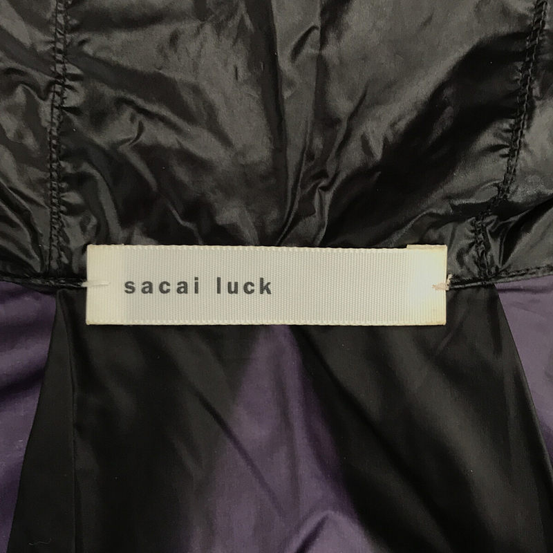 sacai luck / サカイラック ナイロン バックフレア ブルゾン パーカー