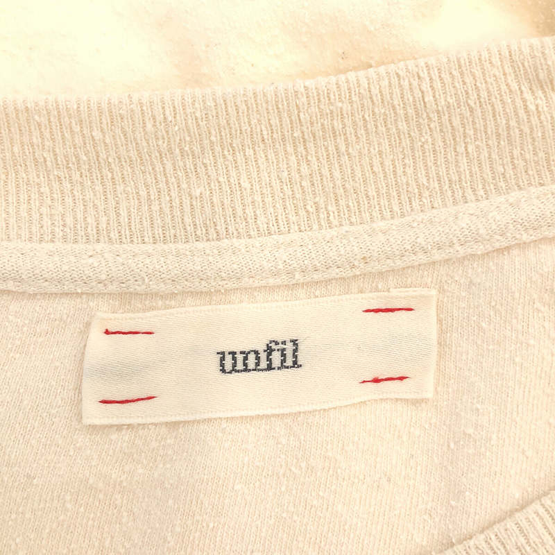 unfil / アンフィル raw silk plain-jersey long sleeve カットソー