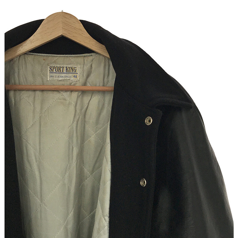 VINTAGE / ヴィンテージ古着 推定1960s〜 SPORT RING レザー切替 ウールジャケット / 総裏地