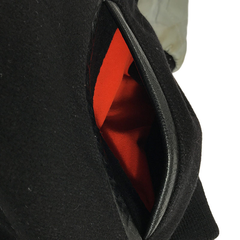 VINTAGE / ヴィンテージ古着 推定1960s〜 SPORT RING レザー切替 ウールジャケット / 総裏地