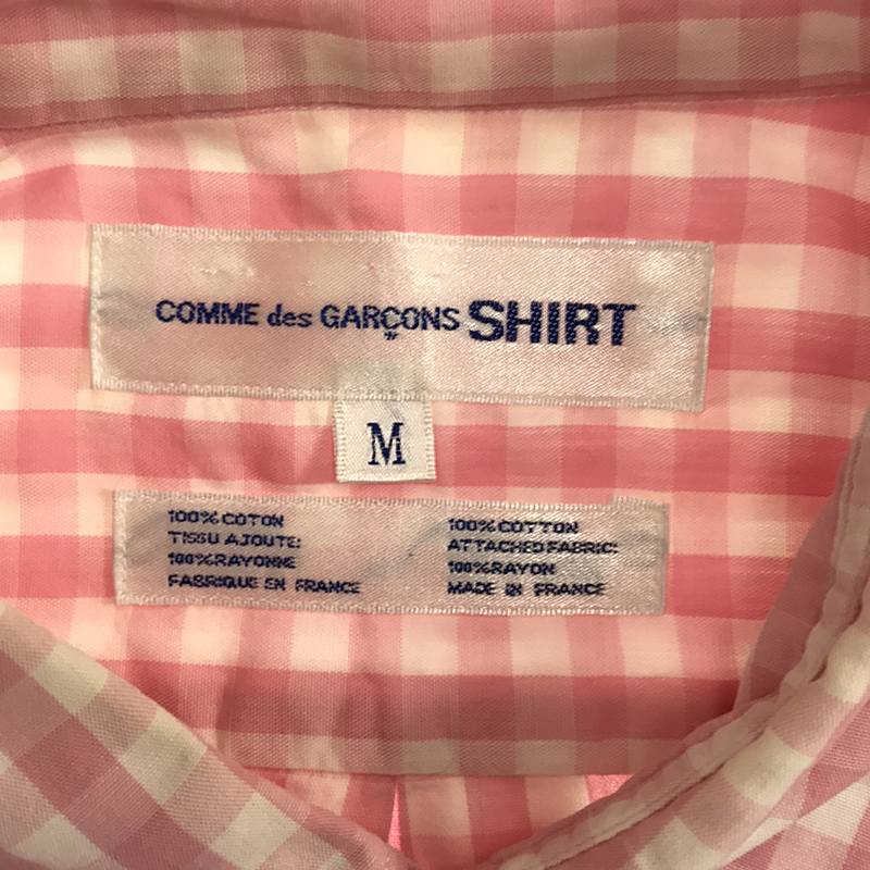 COMME des GARCONS SHIRT / コムデギャルソンシャツ ギンガムチェック 異素材切替 パッチワーク シャツ