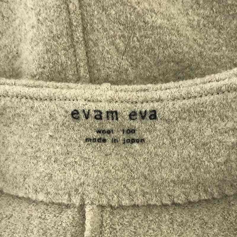 evam eva / エヴァムエヴァ プレスウール ノーカラーコート