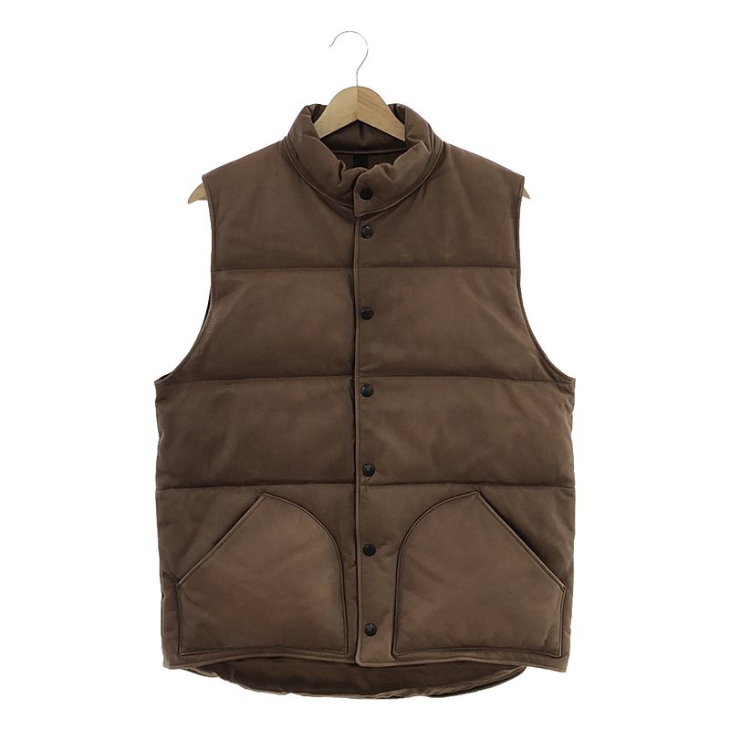 LEATHER DOWN VEST レザーダウンベスト