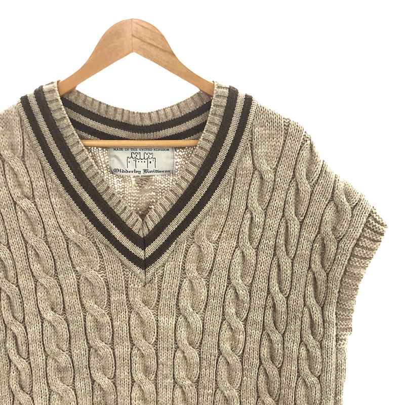 Spick and Span / スピックアンドスパン × Oldderby Knitwear オールドダービーニットウェア別注 クリケットケーブルニットベスト