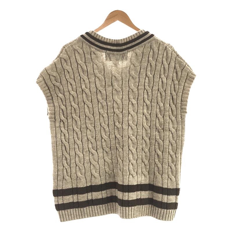 Spick and Span / スピックアンドスパン × Oldderby Knitwear オールドダービーニットウェア別注 クリケットケーブルニットベスト