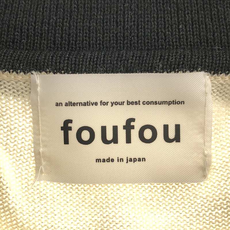 foufou / フーフー bi-color knit polo / バイカラーニットポロ