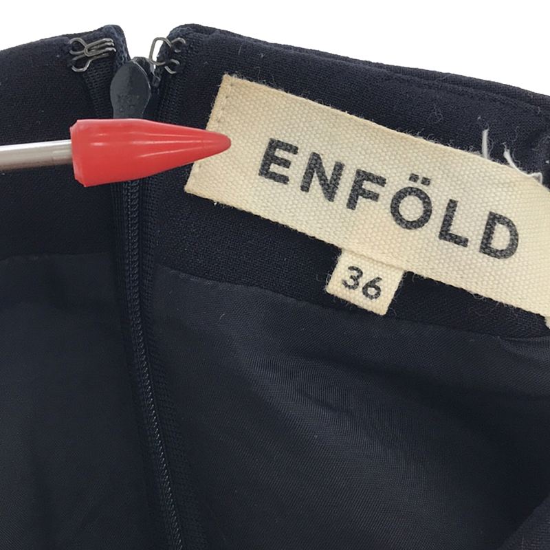 ENFOLD / エンフォルド ノースリーブ フレアワンピース