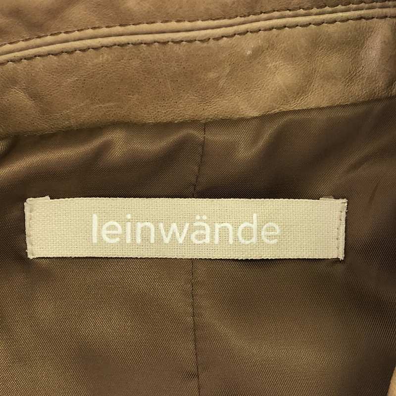 LEINWANDE / ラインヴァンド Pleating Leather Jacket ジャケット