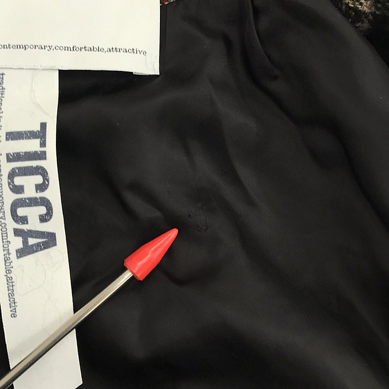 TICCA / ティッカ アルパカ混 チェック テントコート
