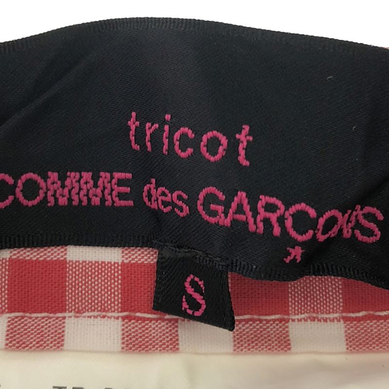 tricot COMME des GARCONS / トリココムデギャルソン チェック フラワープリント フレアスカート